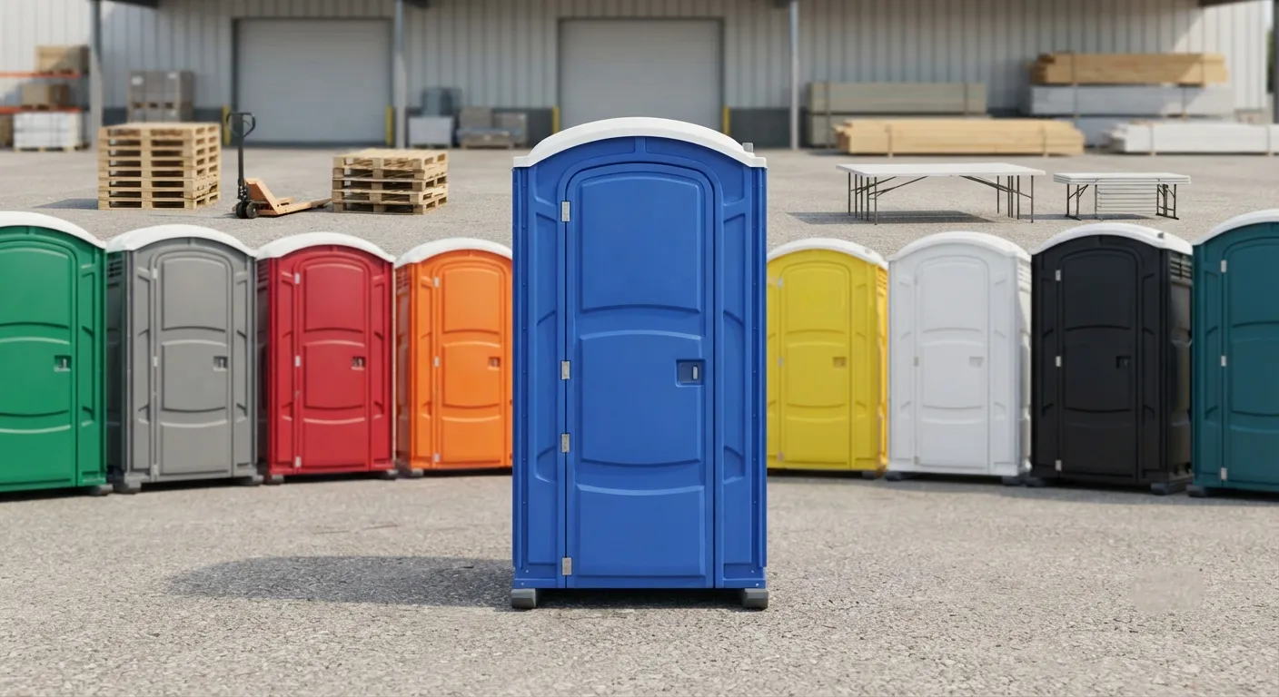 Portable restroom units delivered on a Harlingen, TX work zone
